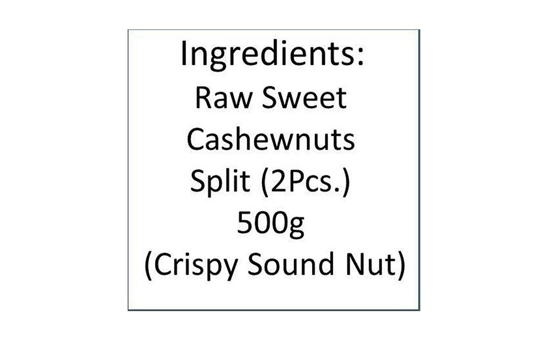 Let's Go Nuts Split Cashewnuts    Pack  500 grams
